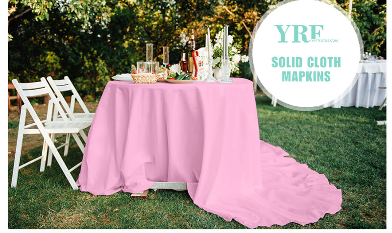 Round Table Cover Pink 120" Inch Weddings