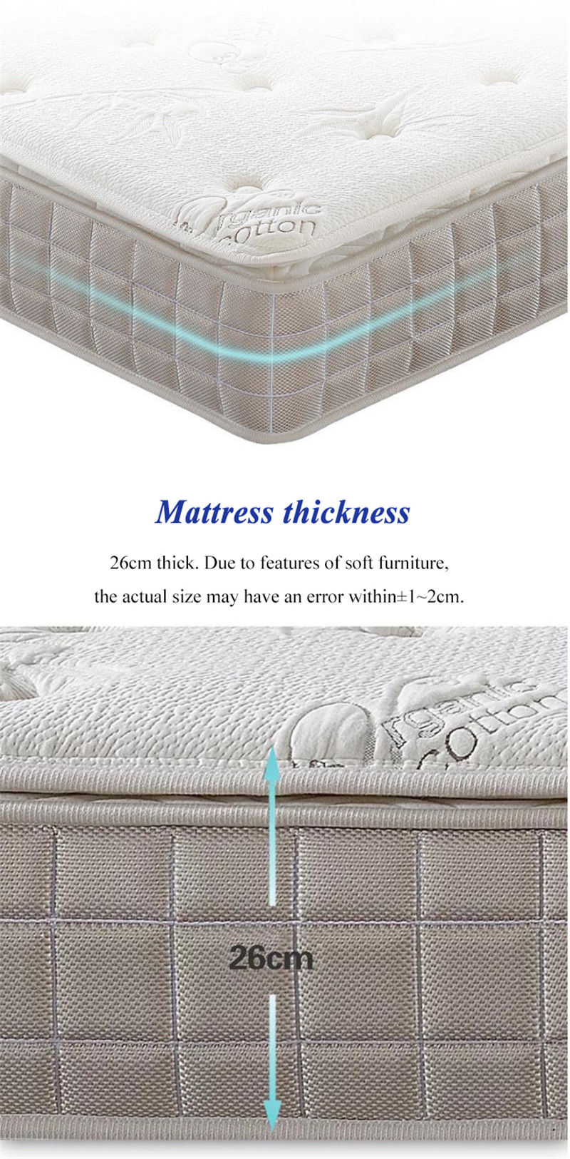 Mattress 1.0*2.0m High Density Sponge