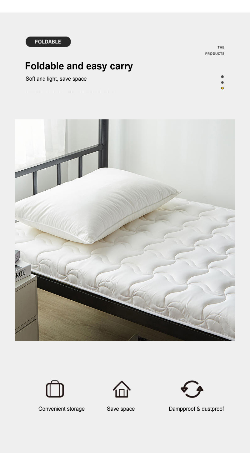 Roll Foldable Easy to Carry Mattress Pad