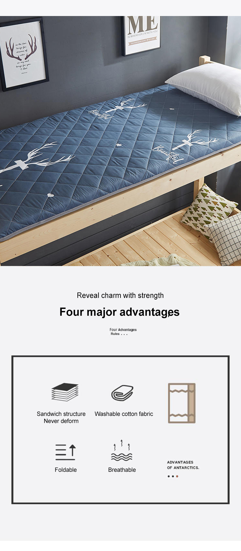 Breathable Bunk bed Mattress Easy to Carry