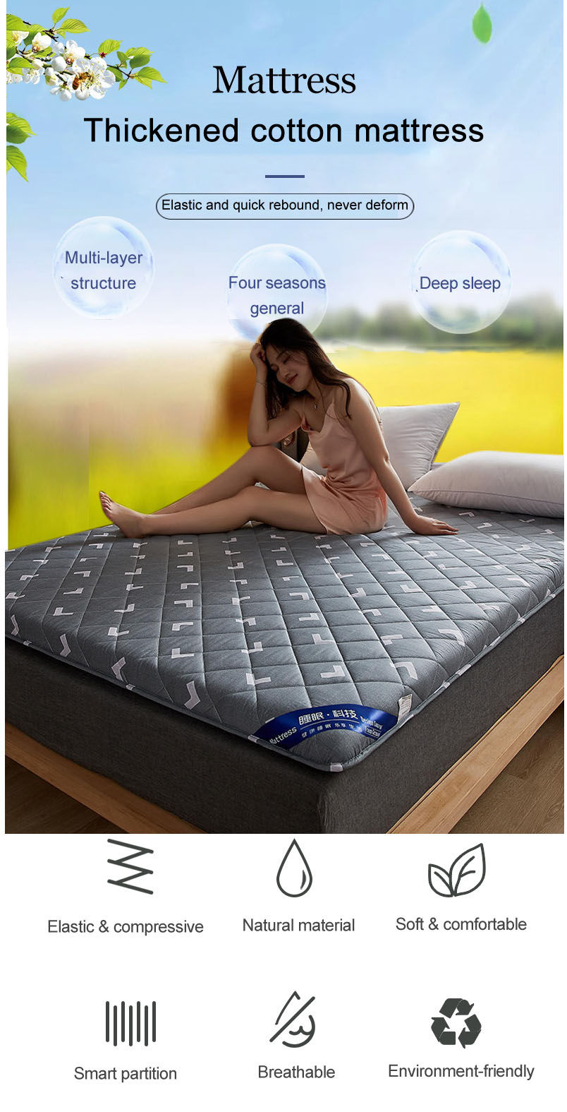 Spare Bed Mattress Home Thicken