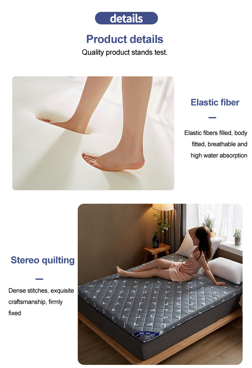 Thick 5cm Stripe Cotton Spare Bed Mattress