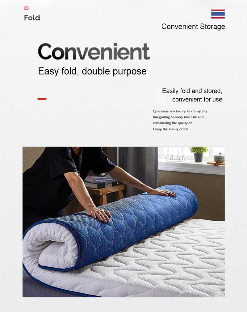 Quilted Pad Roll Foldable Comfortable