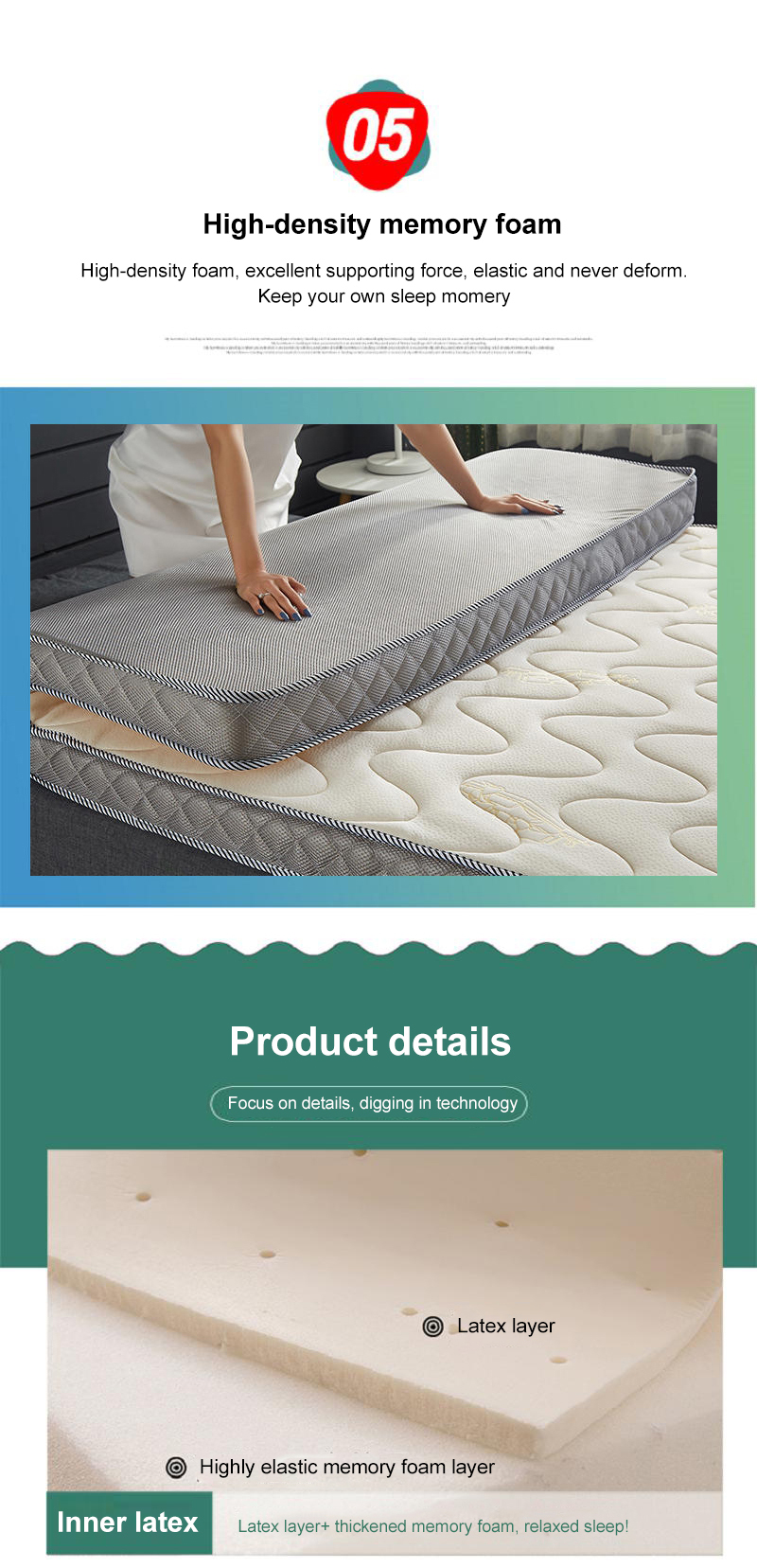 Quilted Pad Warm Latex Layer