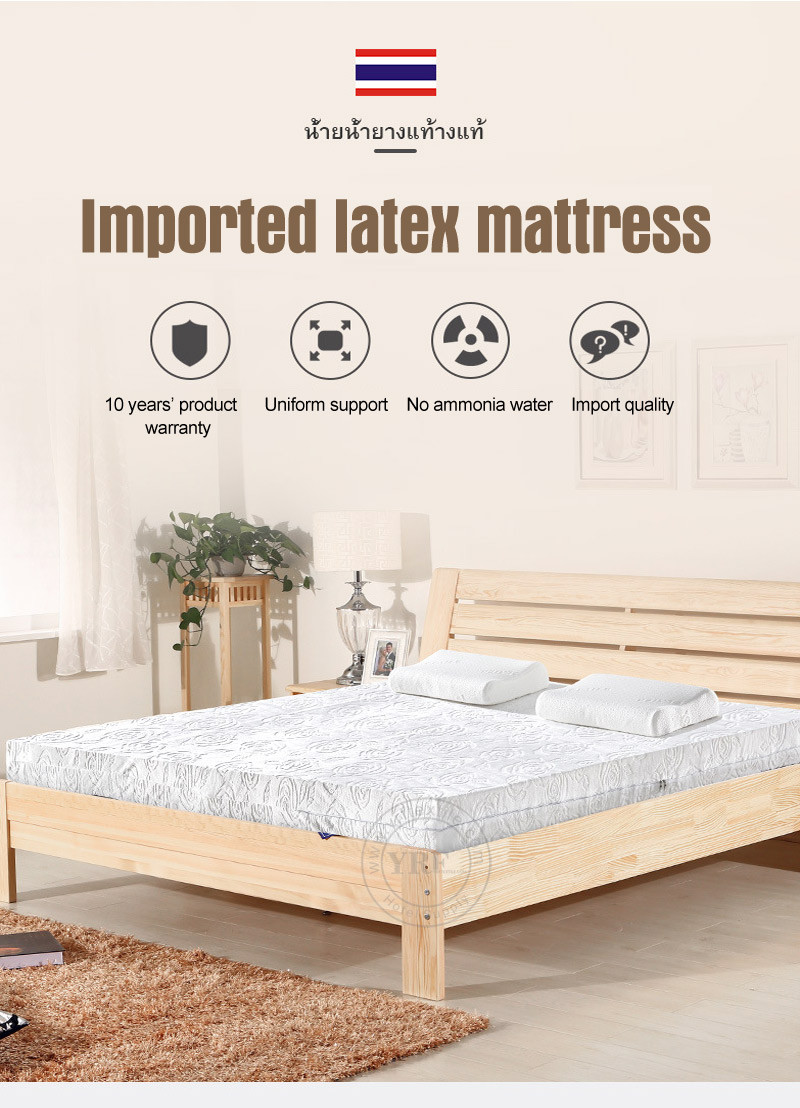 Breathable Cover Pure Latex Mattress 10cm