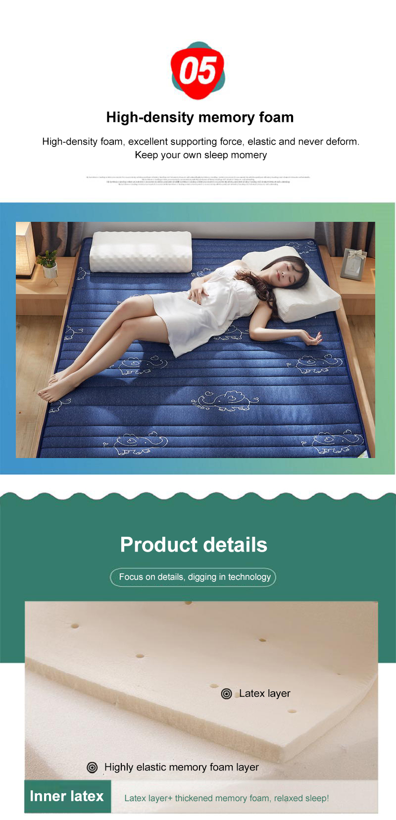 Sleeping Pad Comfortable Gel Mattress