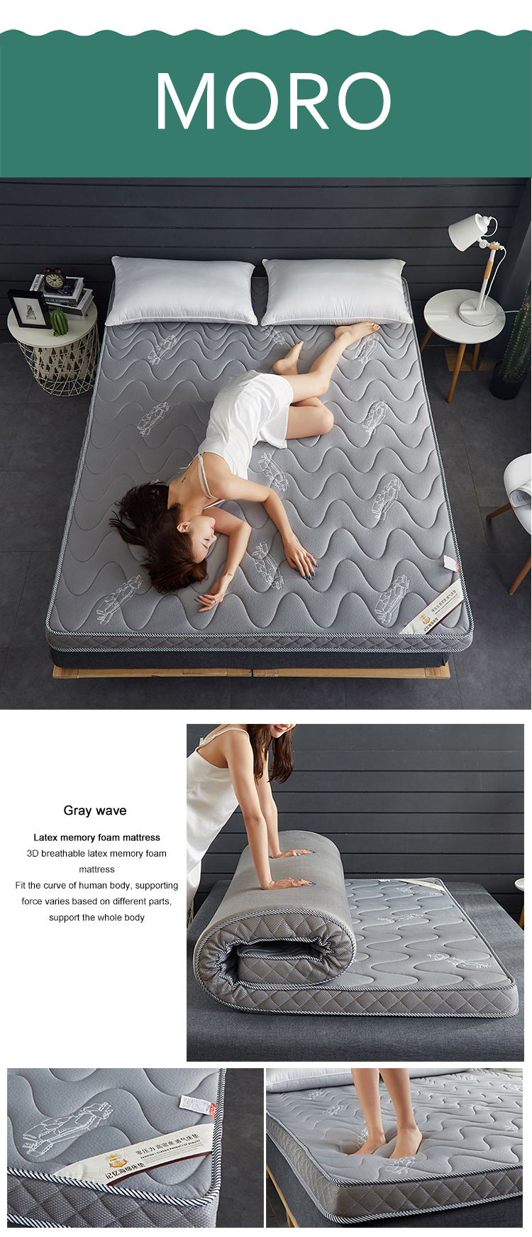 Mattress Pad Motel Roll Foldable