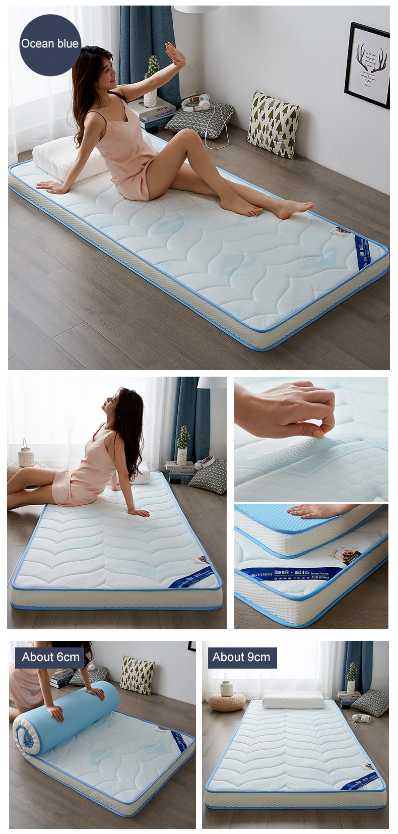 Thick 6cm Bunk bed Mattress Portable