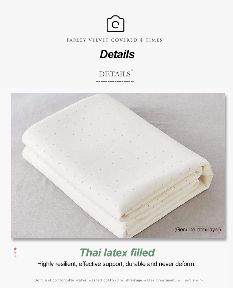 Skin Friendly Natural Latex Mattress Pad