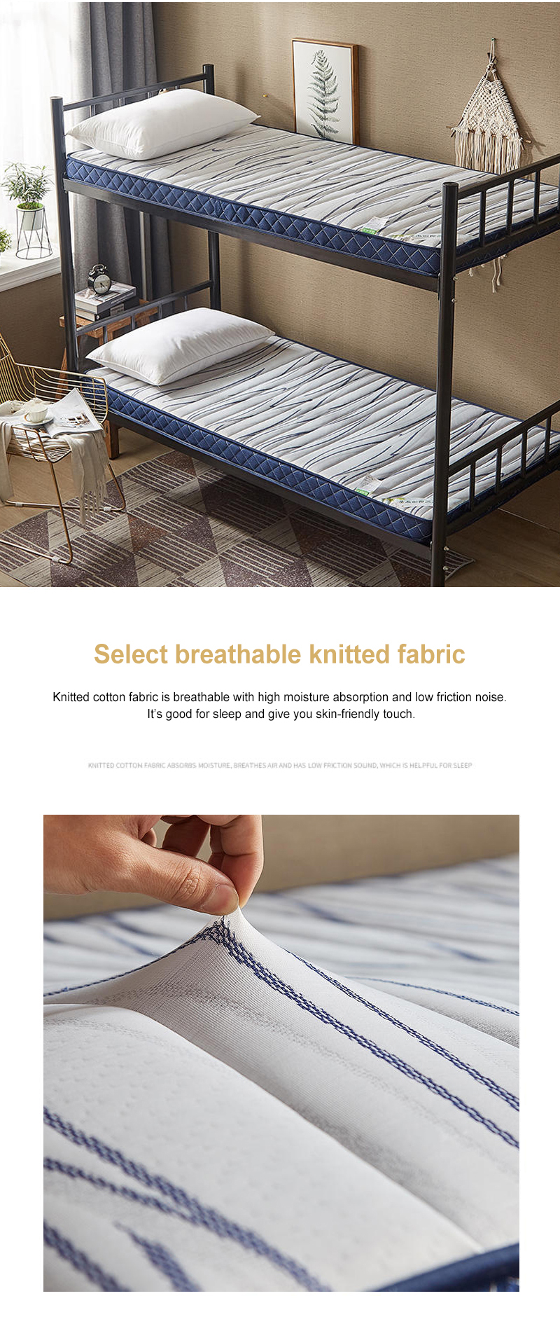 53x75 inch College Dorm Bunk bed Mattress