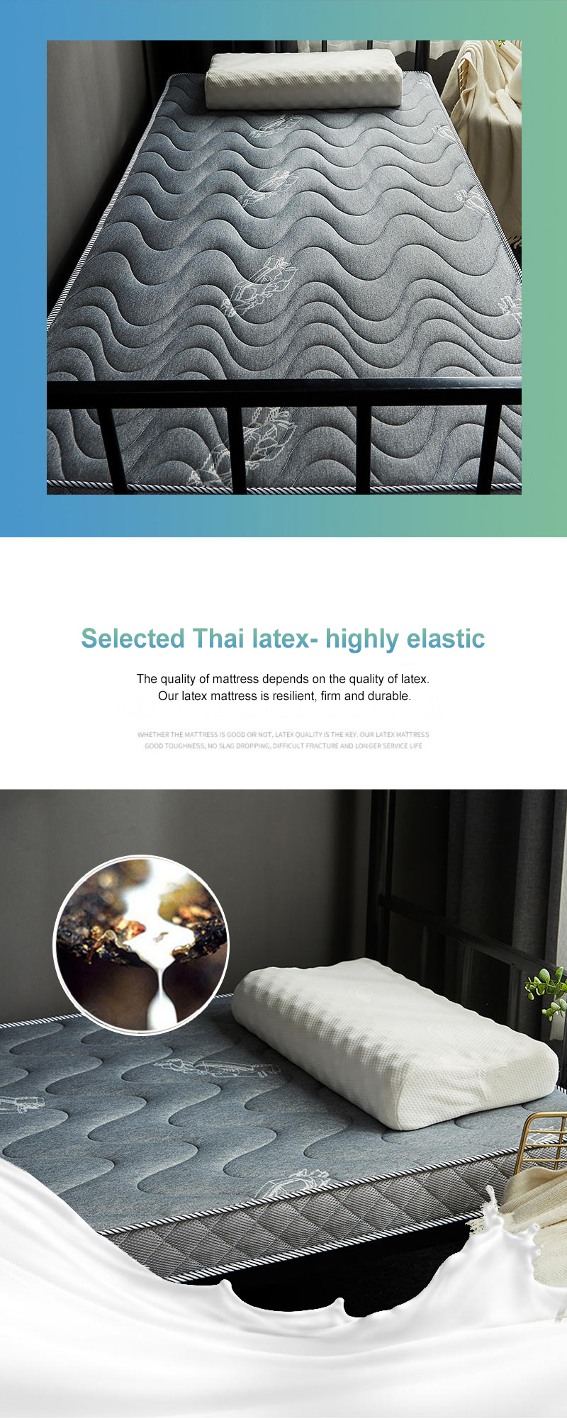 Soft Thailand Latex Quilted Pad