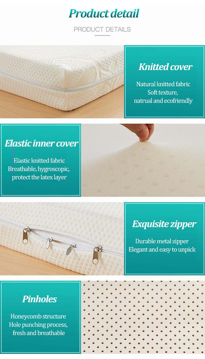 Twin XL Natural Latex Mattress velvet