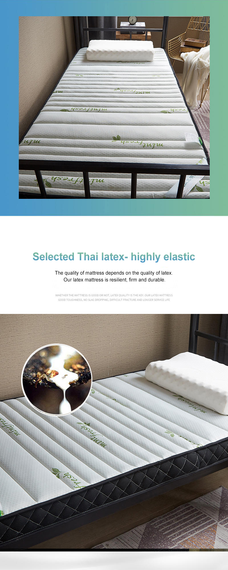 Thailand Latex Twin XL Bunk bed Mattress