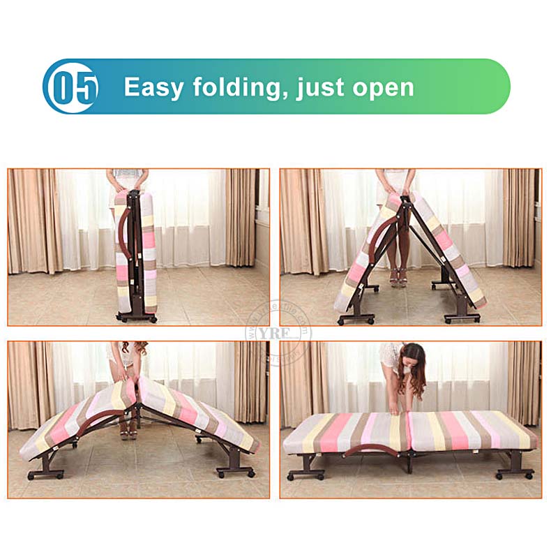 Foam Mattress Folding Bed Super Strong Frame