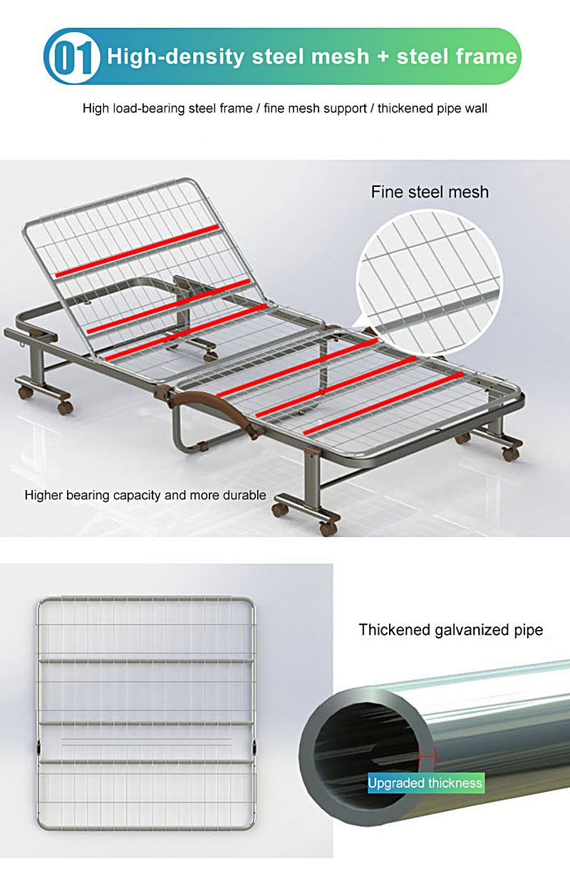 Folding Bed Portable Latex Foam Mattress