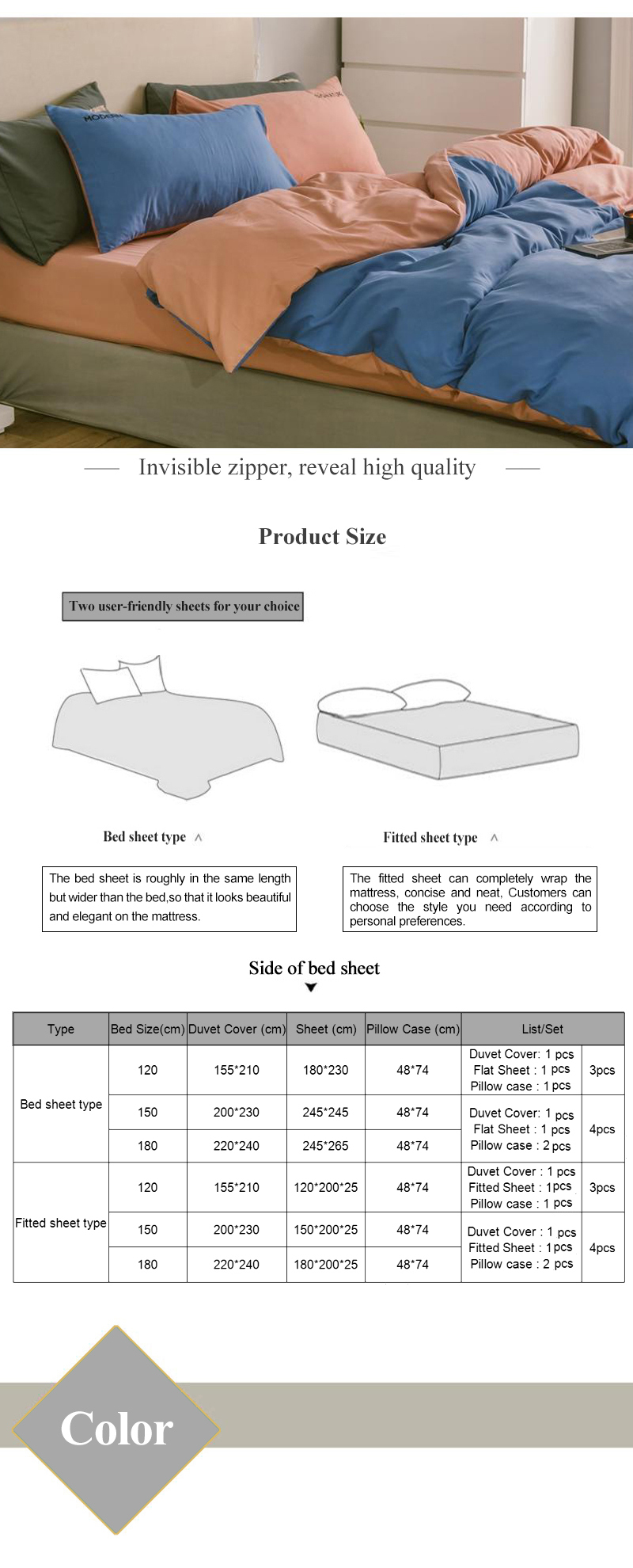 Bed Linen For Motel 3 PCS