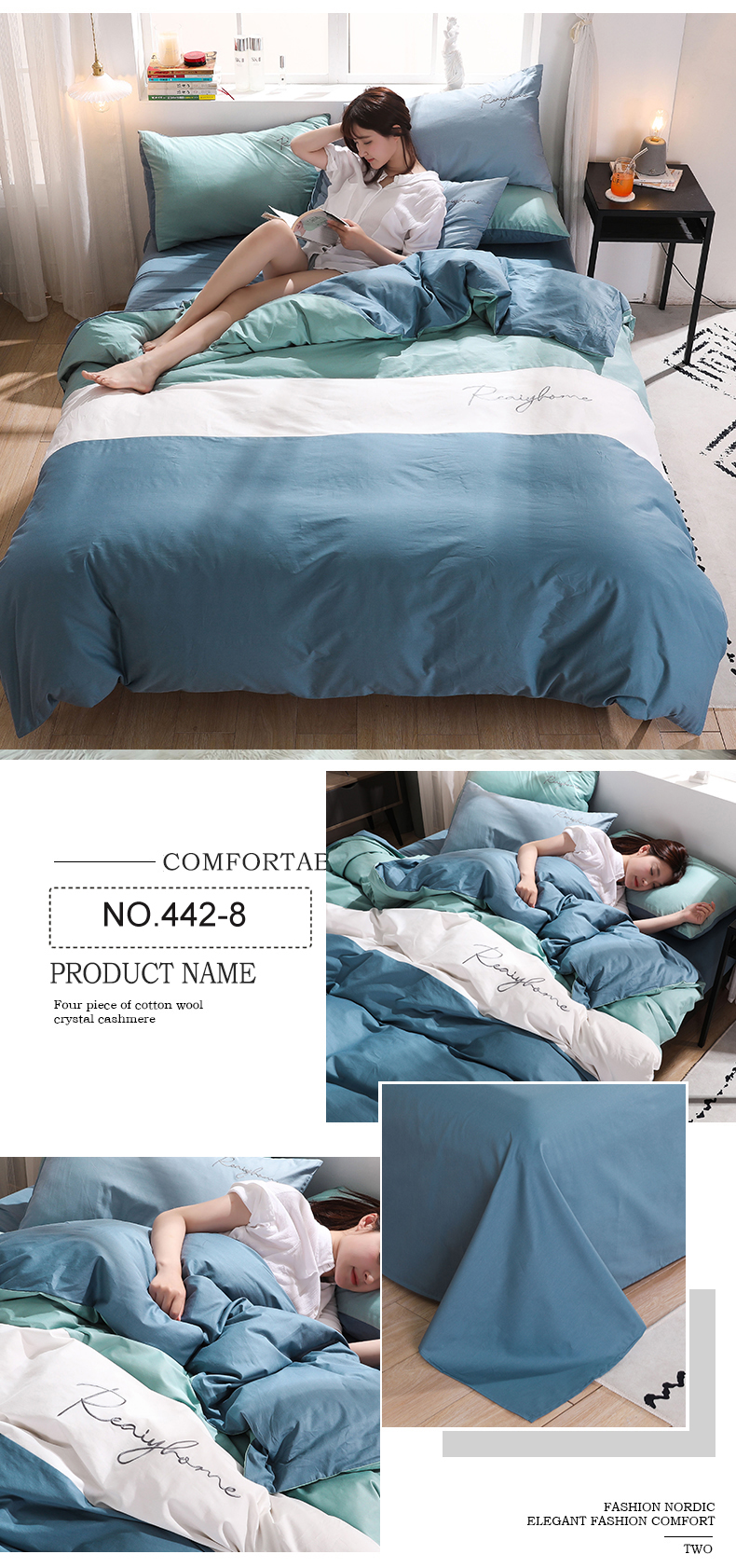 Solid Color Bed sheet For Apartment