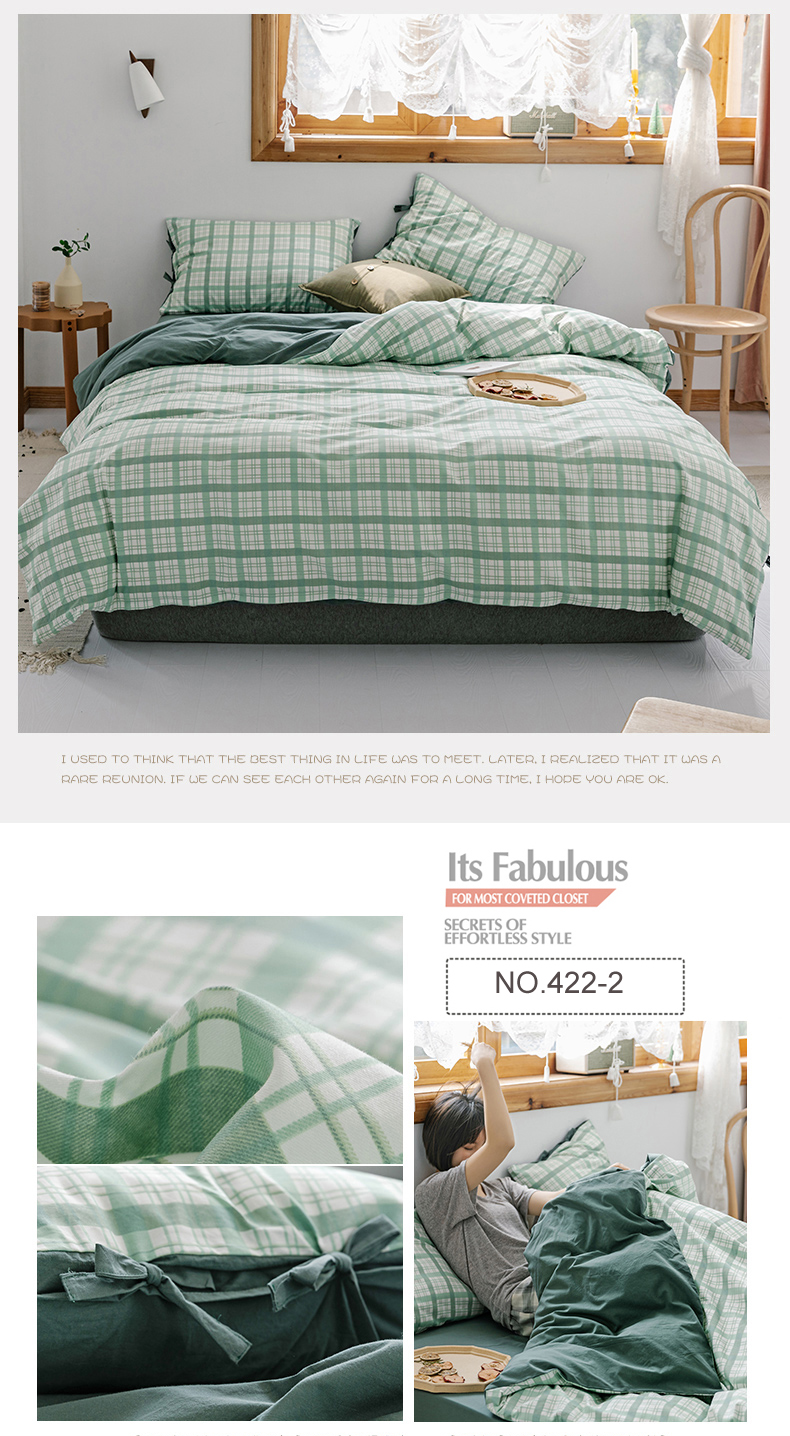 Sandy Brown Stripe Checker Fitted Sheet King Bed