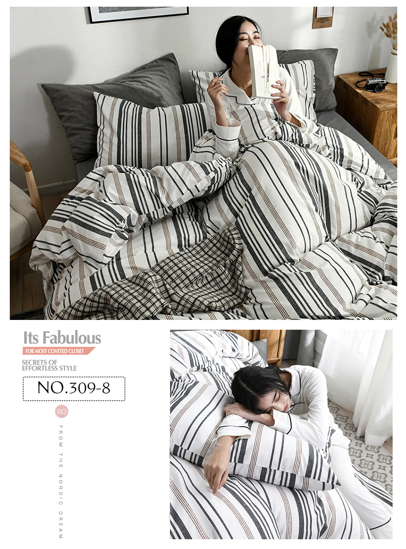 Queen Bed Sheet Set Fashion Style
