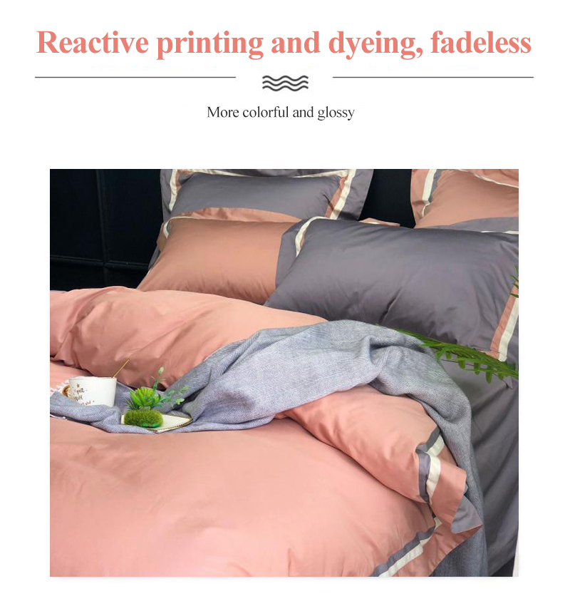 Comfortable Pink 4PCS Bed Cover