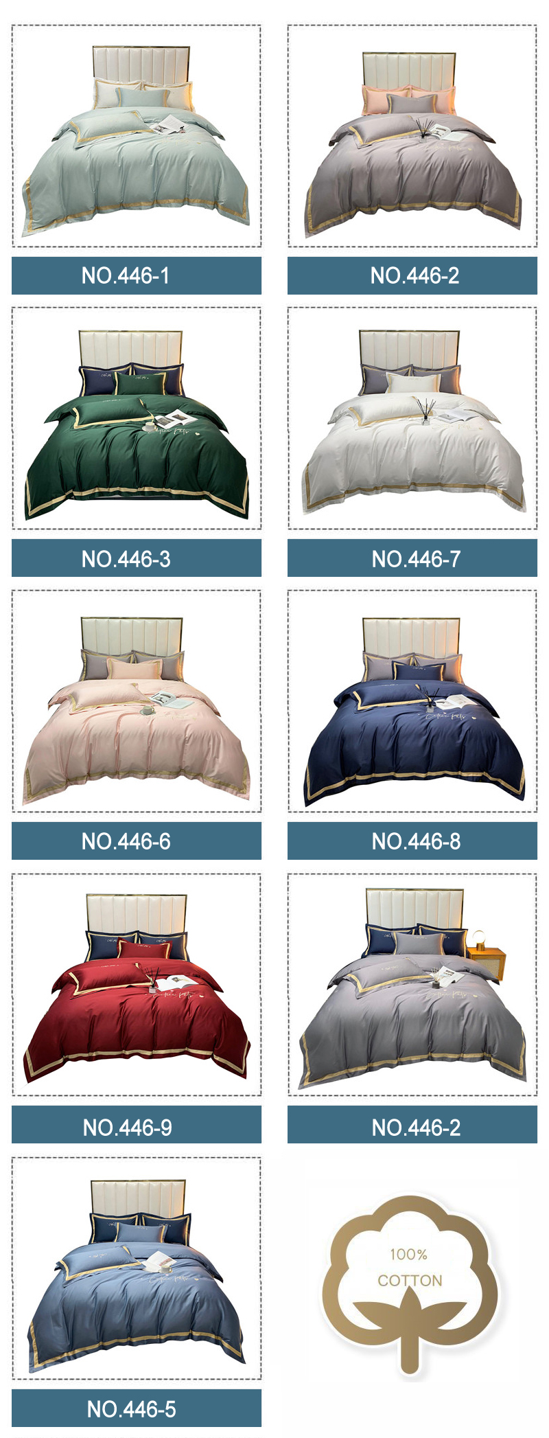 100% Long Staple Cotton Cheap Bed Cover