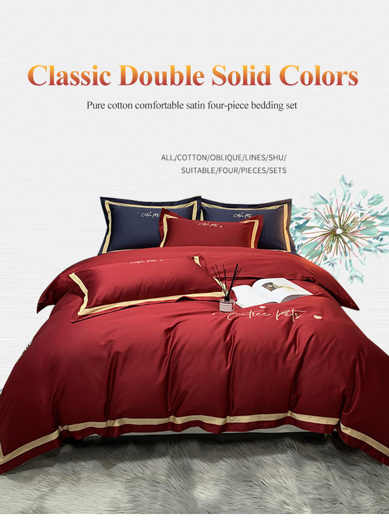 Sleep Cool Duvet Cover Red 4PCS