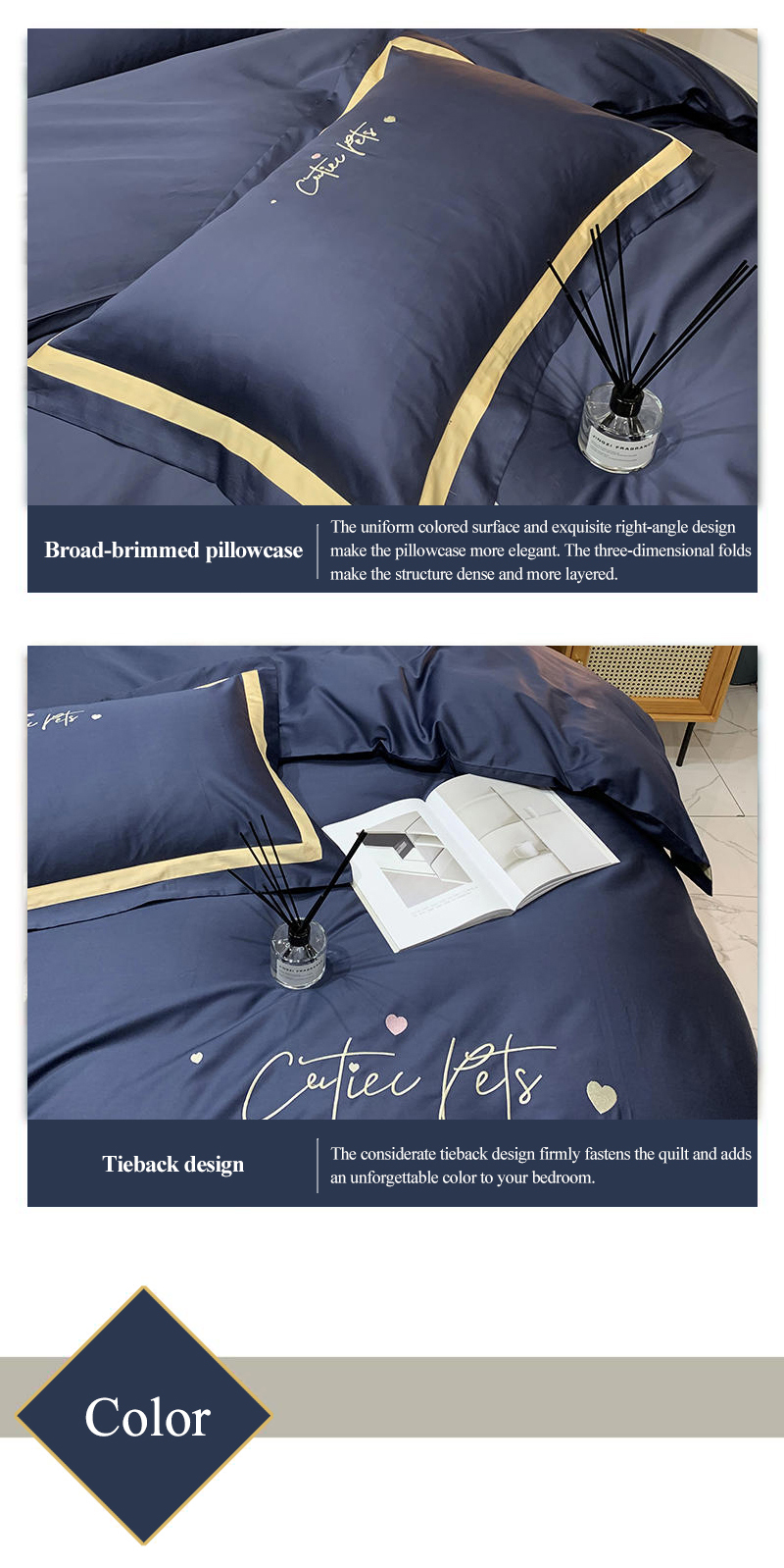 Bed Linen Sleep Supportive Blue 4PCS