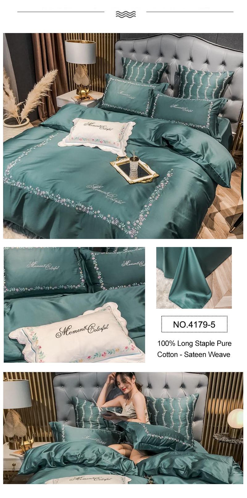 100% Cotton Bedding Set Deluxe
