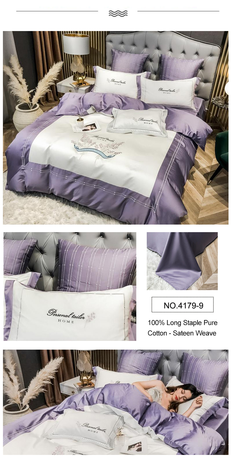 Bed Sheet Set 100% Long Staple Cotton Deluxe