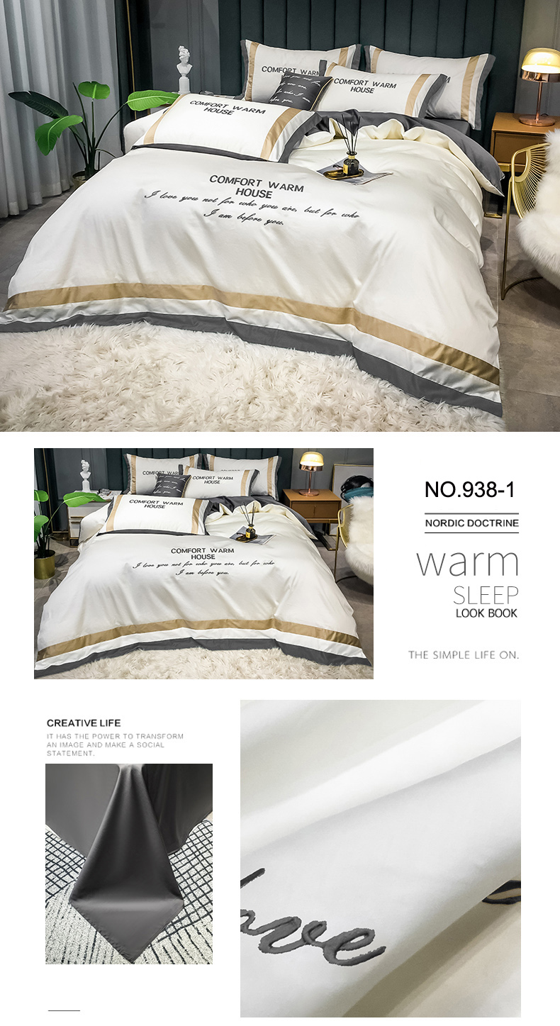 Bed Sheet Hotel Comforter Set Modern Design