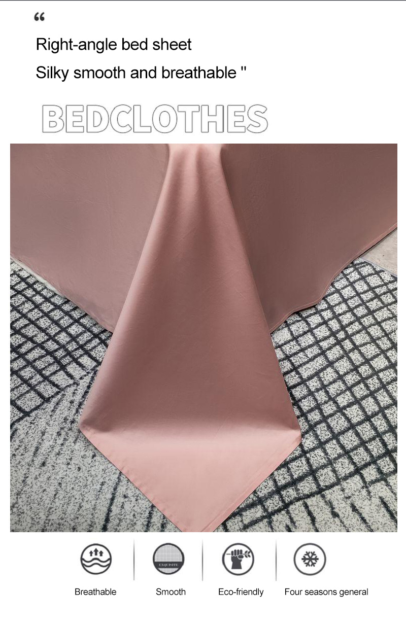 Bedsheet Breathable and Cool Light Salmon