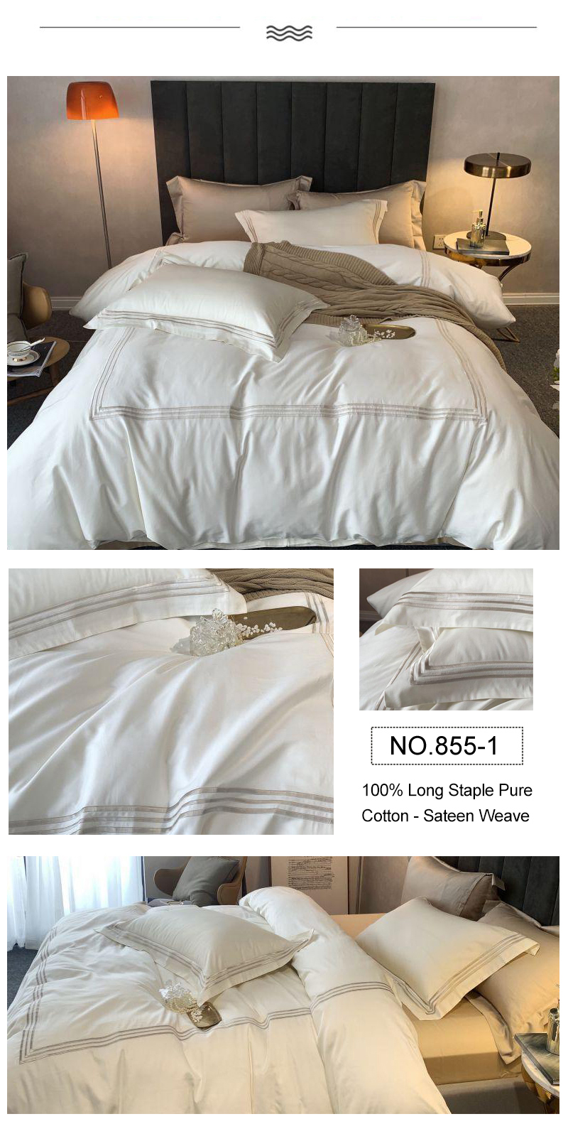 400 Thread Count Bedding White