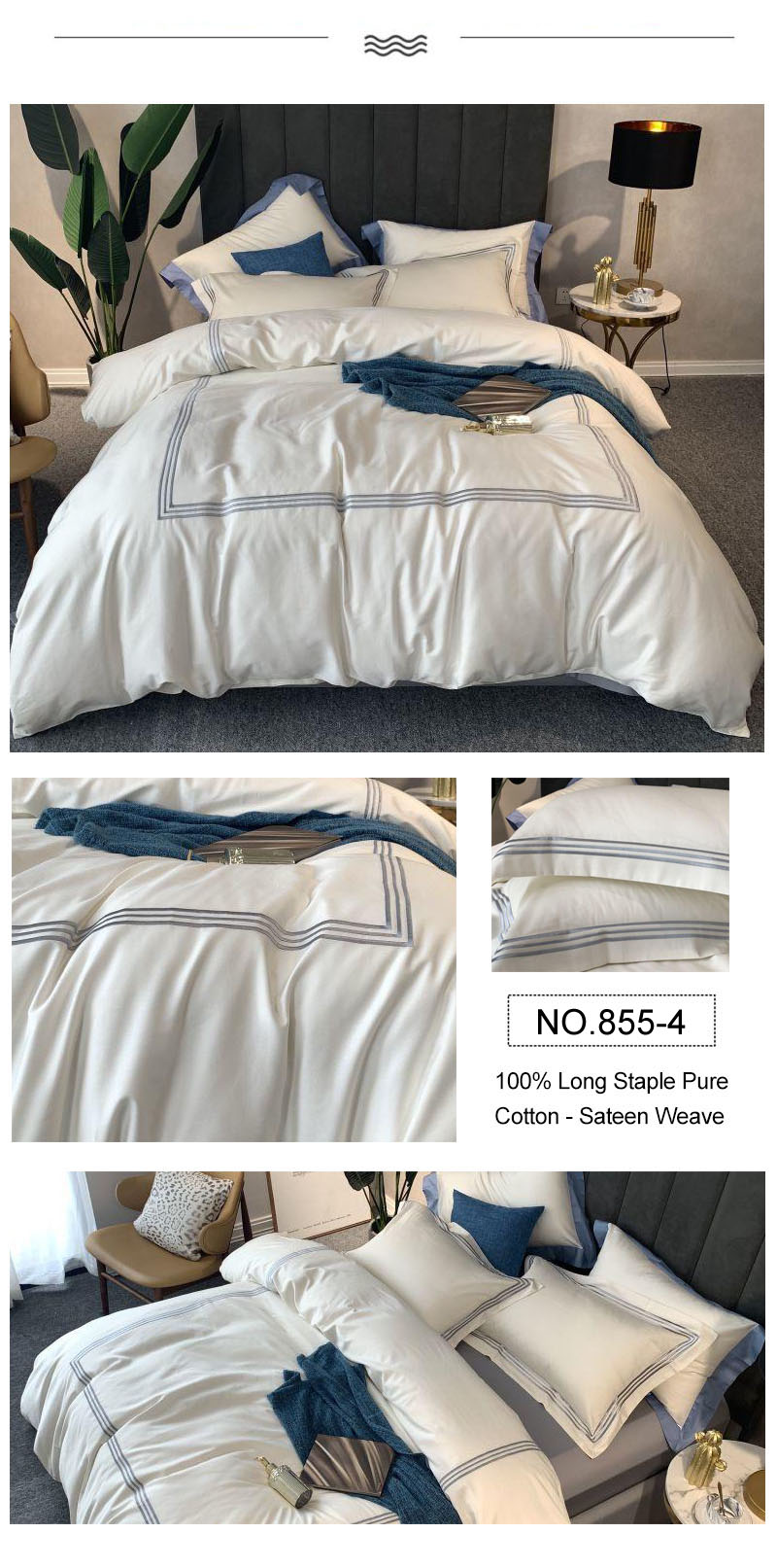 White Hotel Comforter Set Fashion Style