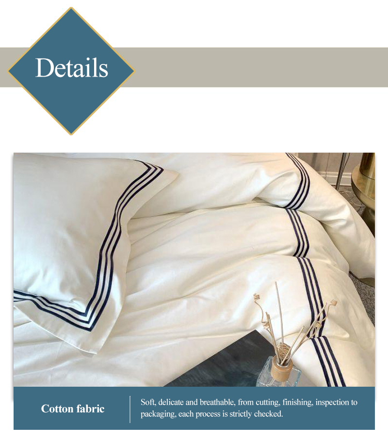 For Double Bed White Hotel Comforter Set