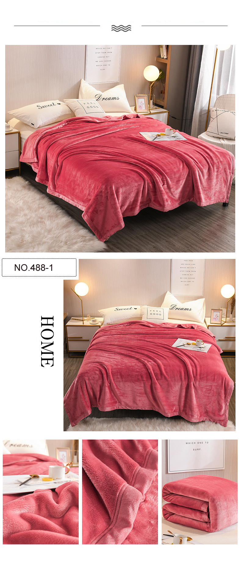 Lightweight Raschel Blanket For Single Bed