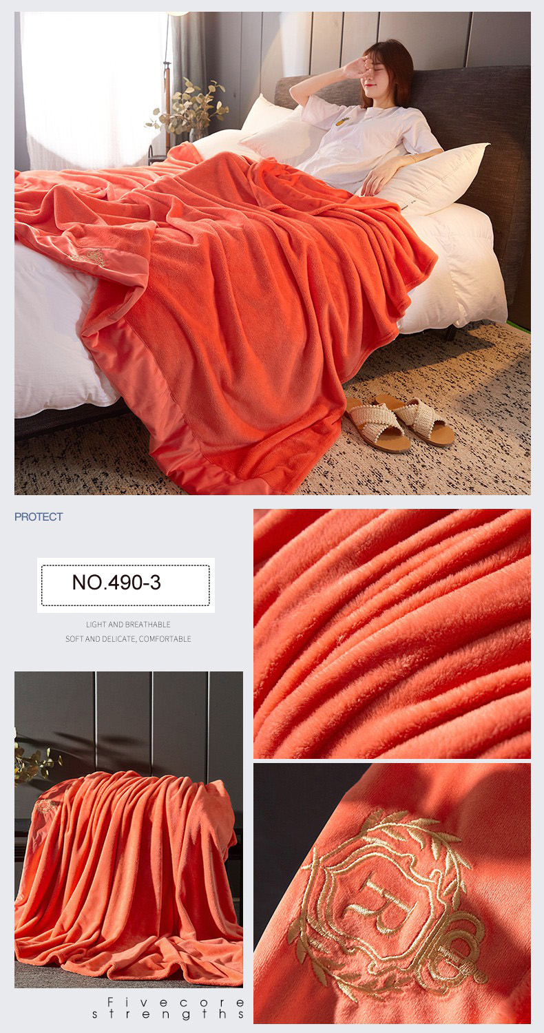 Plush Plain Color Bedding Blanket