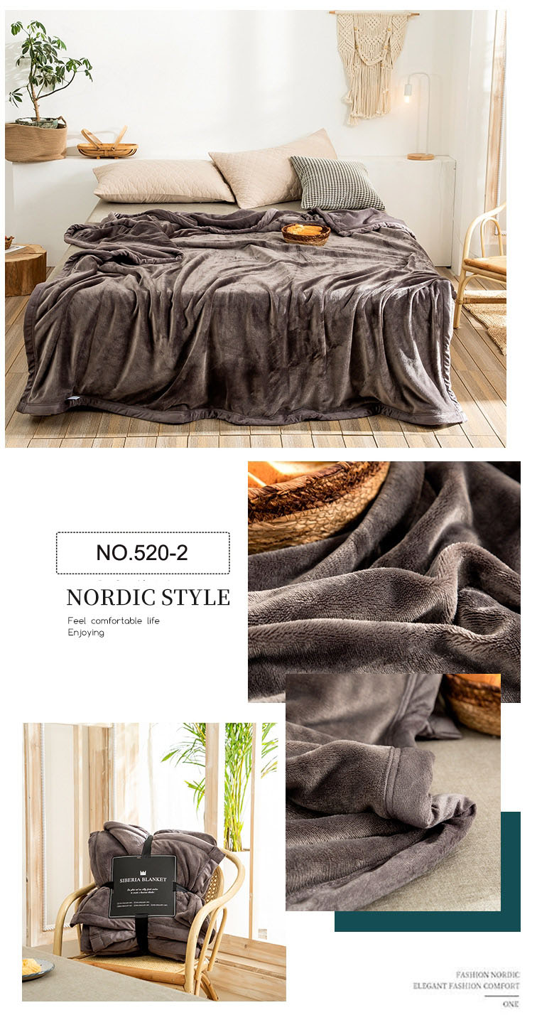 100% Polyester Simple Style Blankets