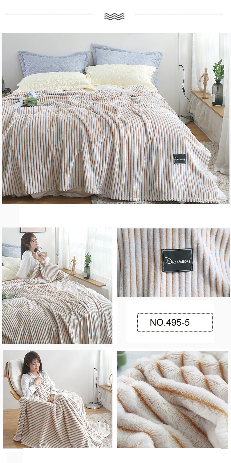 Brown and White Blanket Lightweight