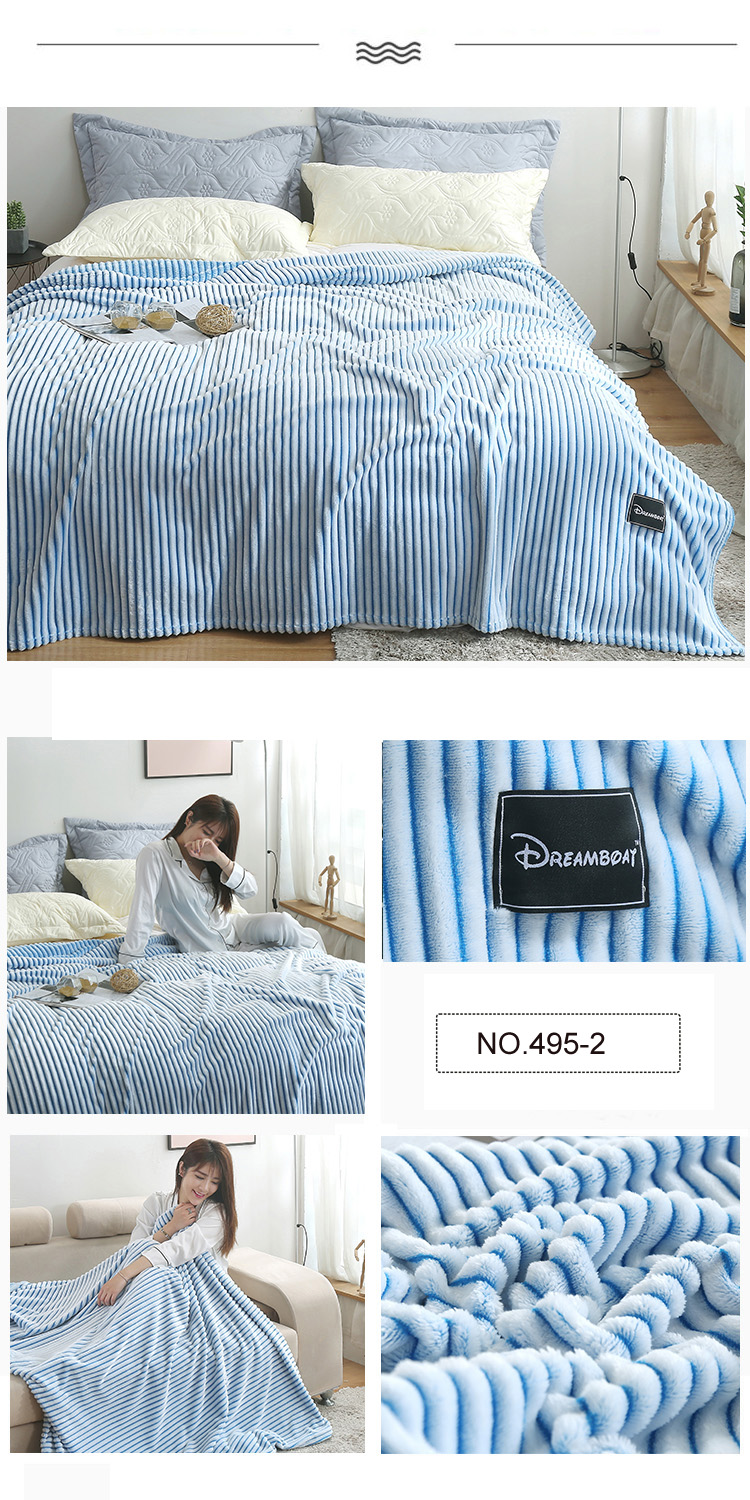 Easy to Carry 100% Polyester Fleece Throw