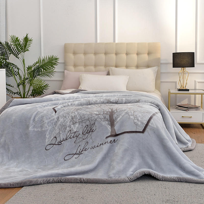 Reversible design Raschel Blanket Microfiber