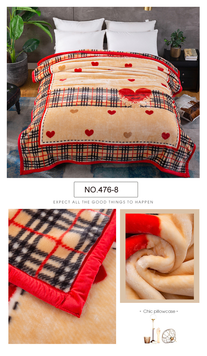 Plaid Polyester Blanket Polyester