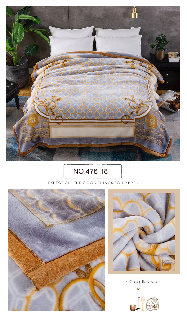 Classy Style Ultra-soft Raschel Blanket