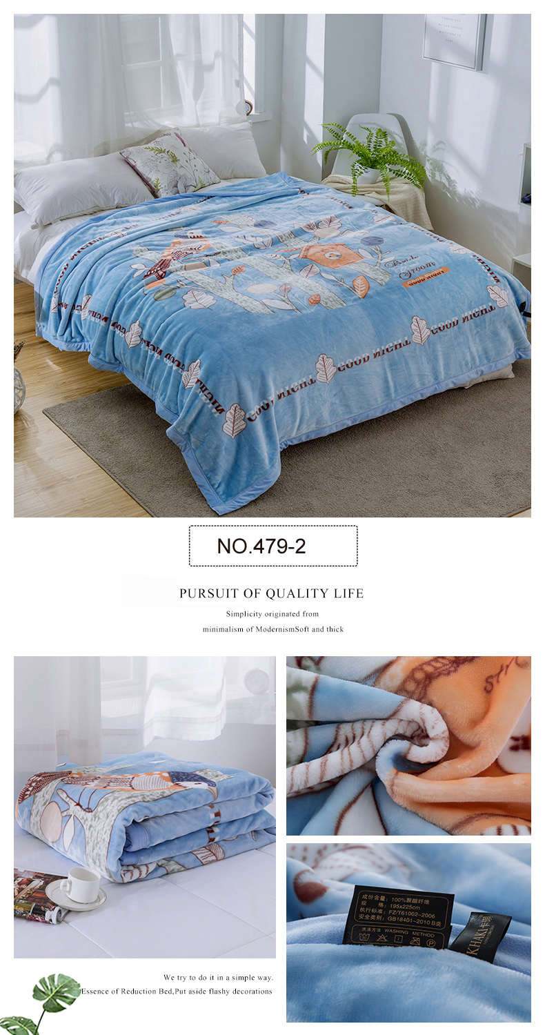 Comfortable Blankets Reactive Printing Dyeing