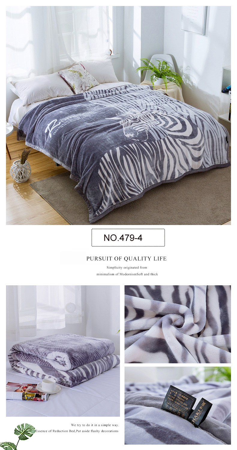 Faux Fur Blanket Comfortable Printing Pattern