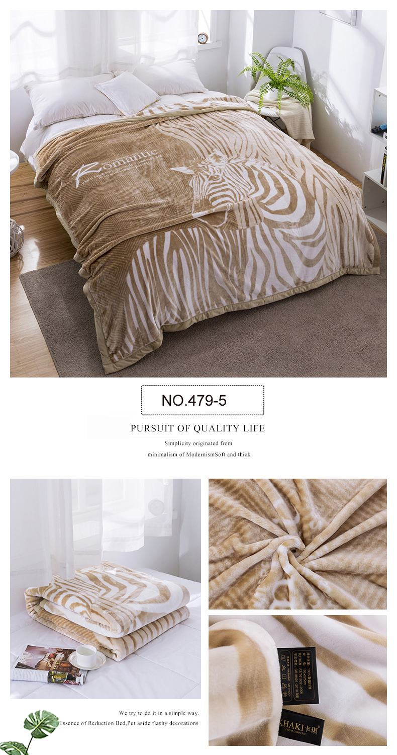 Faux Fur Blanket Modern Style Coral Fleece