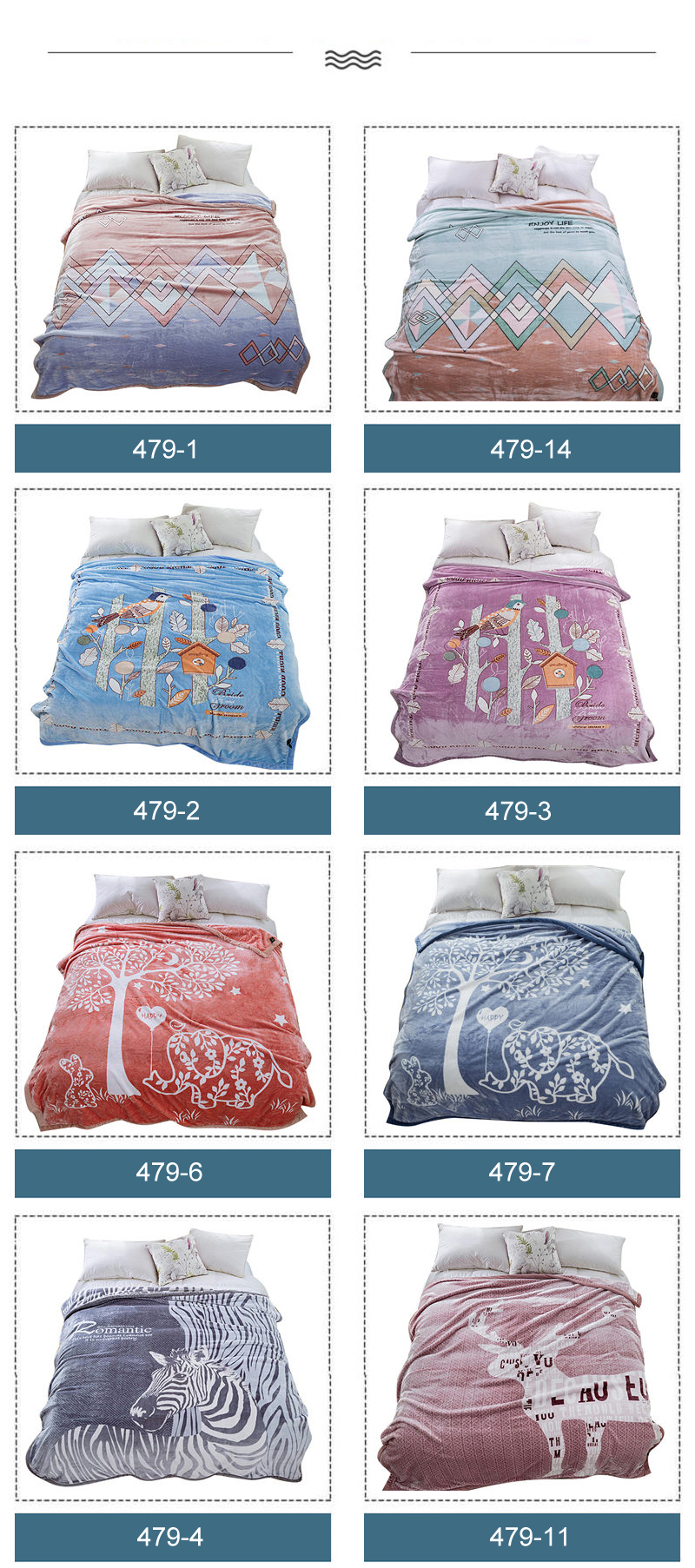 Reactive Printing Dyeing Coral Blanket 100% Polyester