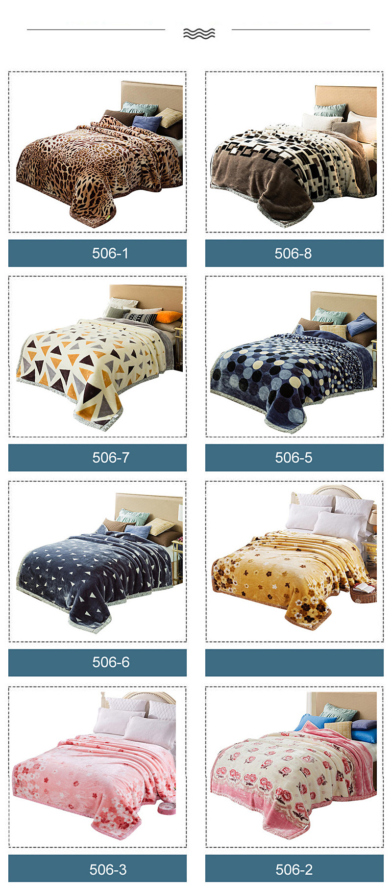 Wholesale Luxury Fleece Raschel Blankets