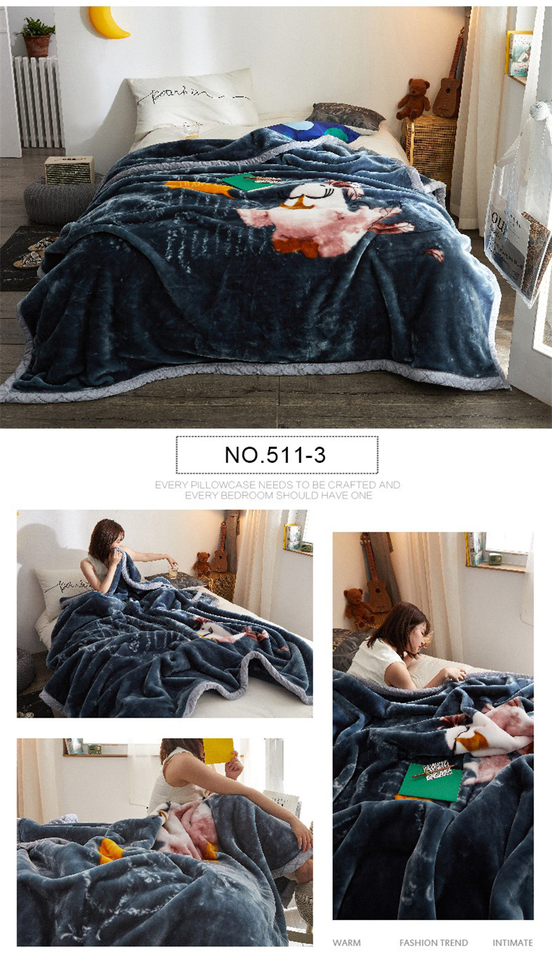 Dual-Sided Plush Blanket