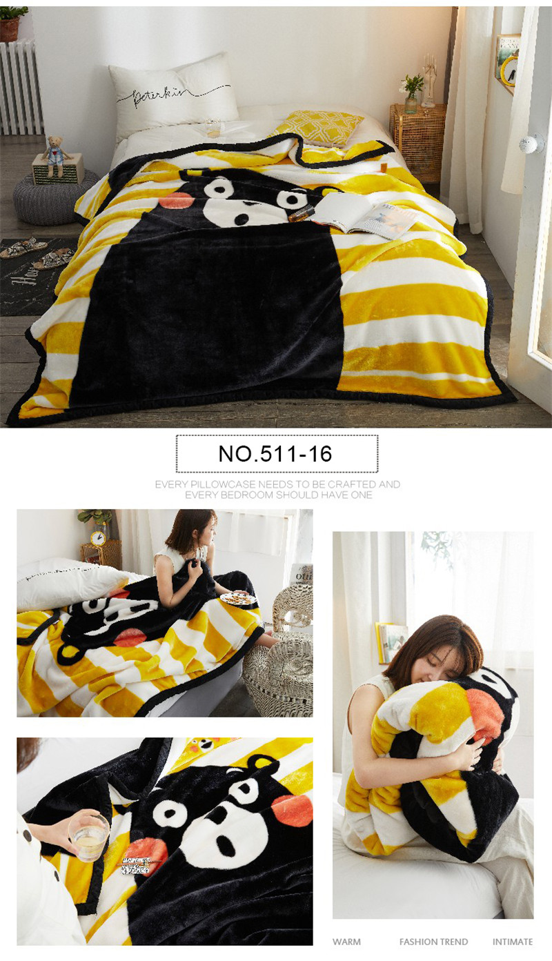 Colorful Bedding Blanket Coral Fleece