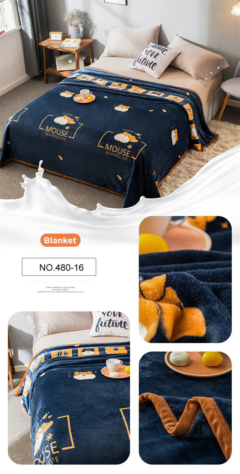 Cozy Fleece Blankets Polyester